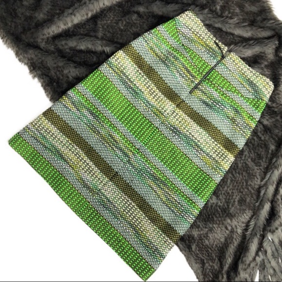 Anthropologie Leifsdottir Green Tweed Jade Skirt - Picture 3 of 5